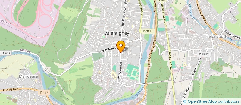 localisation de l'entreprise MADAME HAKIMA BOUHLALA  VALENTIGNEY