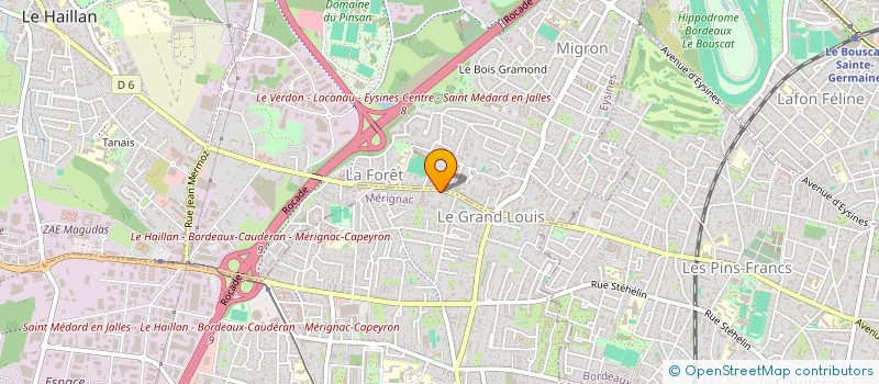 localisation de l'entreprise MADAME HAMARA BERROUKECHE  MERIGNAC