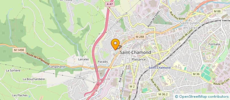 localisation de l'entreprise MADAME HANAA MAKANE  SAINT-CHAMOND