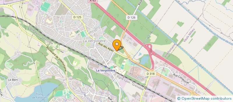 localisation de l'entreprise MADAME HANAA MERADEF  LA VERPILLIERE