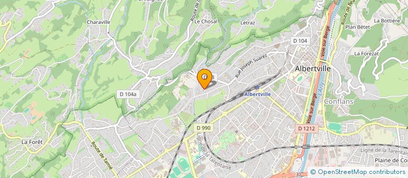 localisation de l'entreprise MADAME HANAE DJOMO  ALBERTVILLE