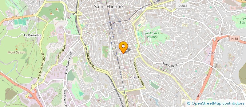 localisation de l'entreprise MADAME HANAE ROUSTAN  SAINT-ETIENNE