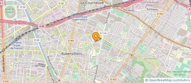 localisation de l'entreprise MADAME HANANE ALOUACHE à AUBERVILLIERS