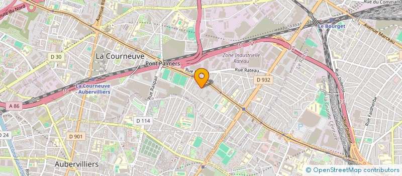 localisation de l'entreprise MADAME HANANE BELKACEM à LA COURNEUVE
