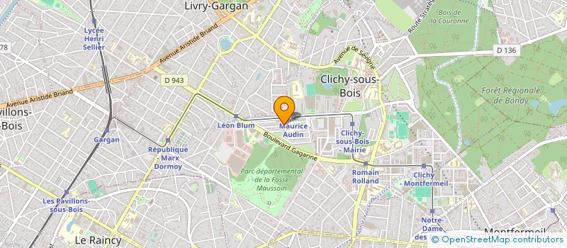 localisation de l'entreprise MADAME HANDE KARAGOC à CLICHY-SOUS-BOIS