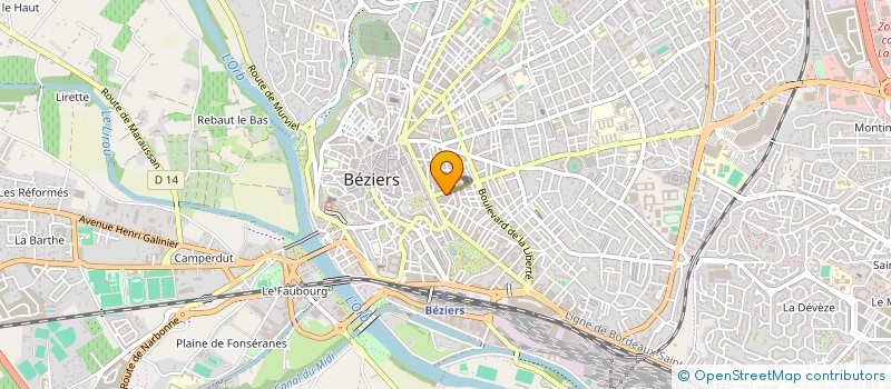 localisation de l'entreprise MADAME HANIA BELKADI  BEZIERS