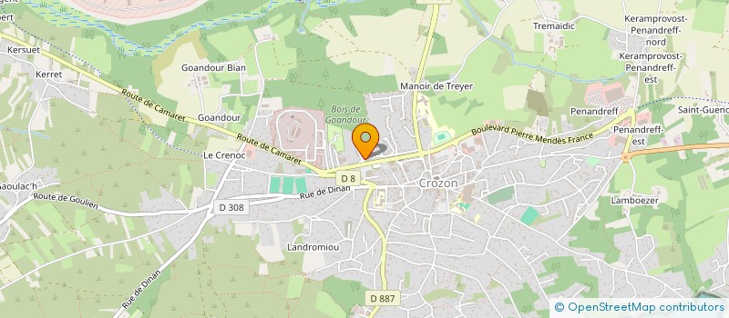 localisation de l'entreprise MADAME HANISSA ROUDAUT MOTTET  CROZON