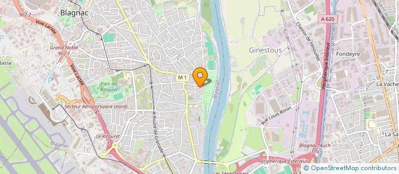 localisation de l'entreprise MADAME HANISSIA OUHAB  BLAGNAC