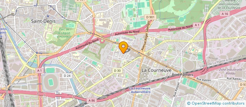 localisation de l'entreprise MADAME HANNA NEMANOW à LA COURNEUVE