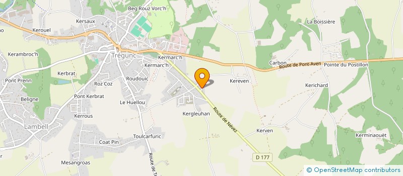 localisation de l'entreprise MADAME HARISOA RAKOTONDRATSARA  TREGUNC