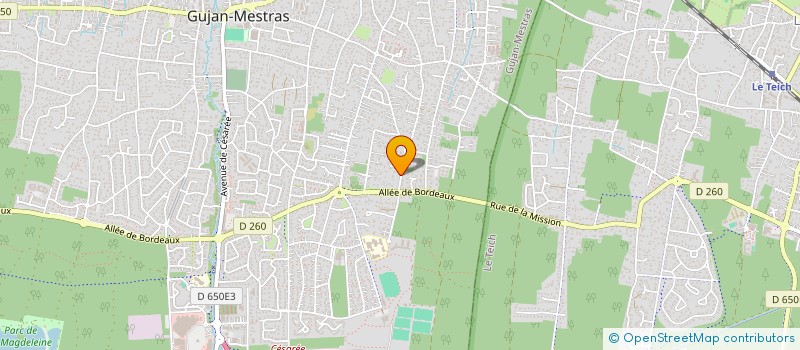 localisation de l'entreprise MADAME HARMONIE MAUVIGNEY  GUJAN-MESTRAS