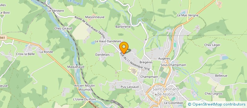 localisation de l'entreprise MADAME HASIBE SAHITI  SAINT-LEONARD-DE-NOBLAT