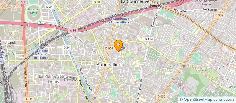 localisation de l'entreprise MADAME HASSIBA NAIT SAADA  AUBERVILLIERS
