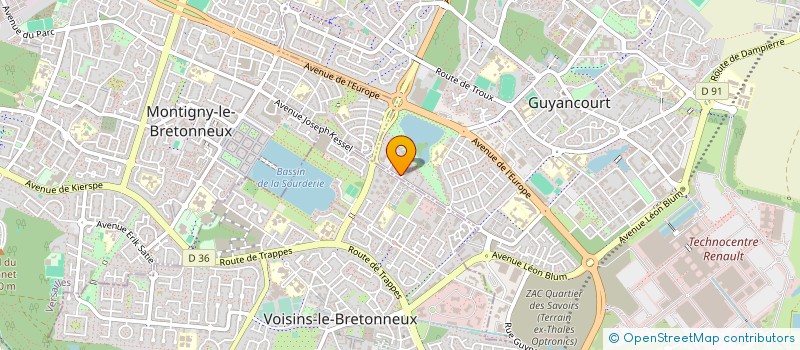 localisation de l'entreprise MADAME HAYAT EL YOUSFI  GUYANCOURT