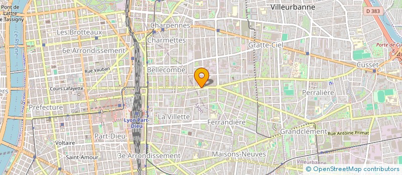 localisation de l'entreprise MADAME HAYET TBAHRITI  VILLEURBANNE