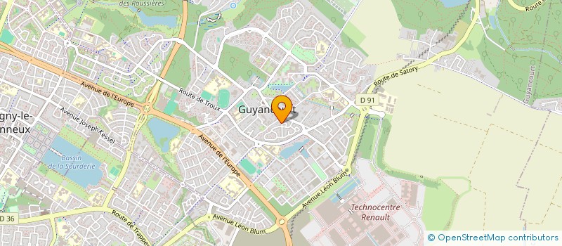 localisation de l'entreprise MADAME HAYET TLILI  GUYANCOURT