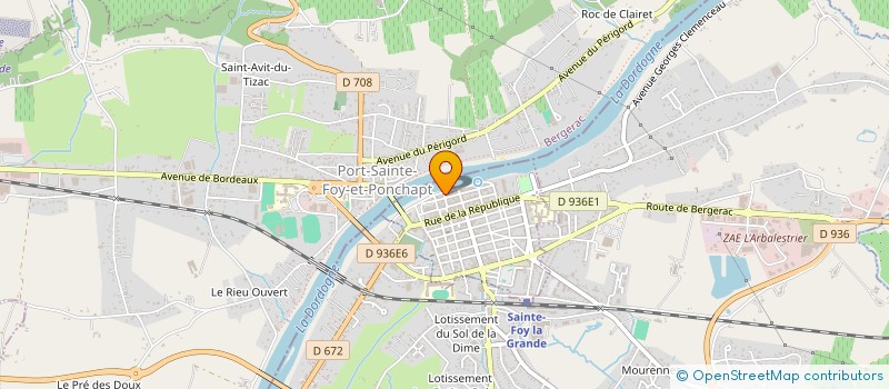 localisation de l'entreprise MADAME HELEN BAKER à SAINTE-FOY-LA-GRANDE