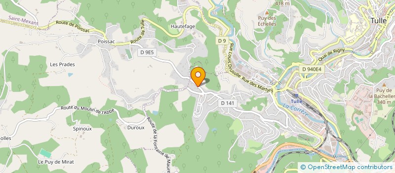 localisation de l'entreprise MADAME HELEN MEURET  TULLE