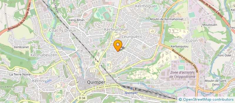 localisation de l'entreprise MADAME HELENA BEUDAERT à QUIMPER