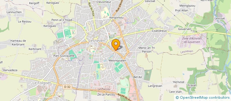 localisation de l'entreprise MADAME HELENA BOULLERET à LESNEVEN