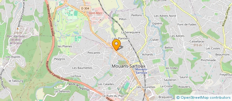 localisation de l'entreprise MADAME HELENA BRIKI  MOUANS-SARTOUX