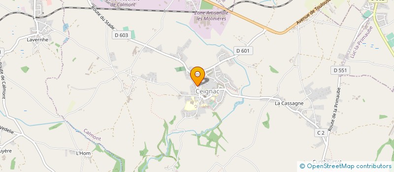 localisation de l'entreprise MADAME HELENA KERLOC'H  CALMONT