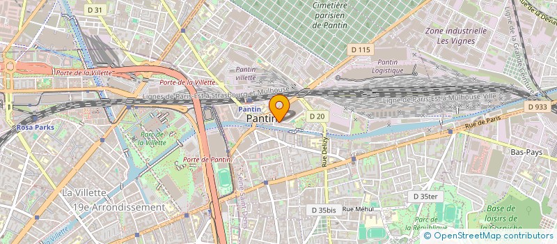 localisation de l'entreprise MADAME HELENA PETITJEAN  PANTIN