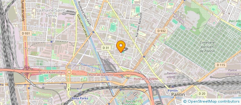 localisation de l'entreprise MADAME HELENE ADAM  AUBERVILLIERS