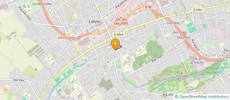 localisation de l'entreprise MADAME HELENE ALBERTINI  LIEVIN