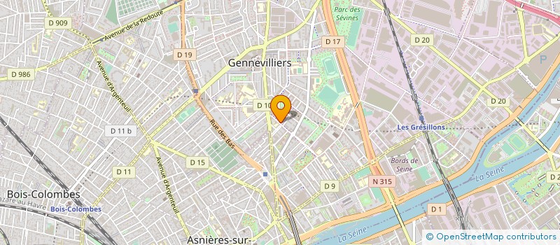 localisation de l'entreprise MADAME HELENE ALEXANDRE à GENNEVILLIERS