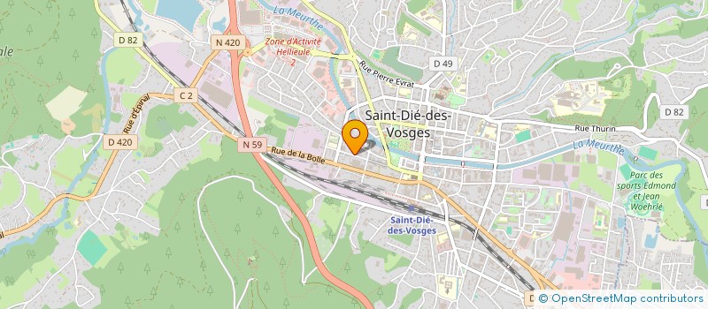 localisation de l'entreprise MADAME HELENE BACQUET  SAINT-DIE-DES-VOSGES