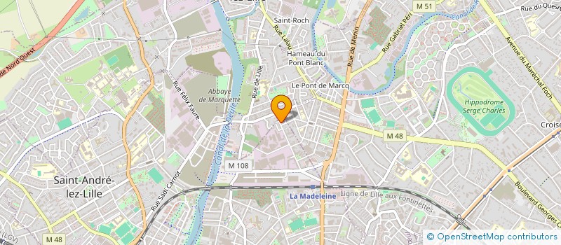 localisation de l'entreprise MADAME HELENE BARDOU à LA MADELEINE