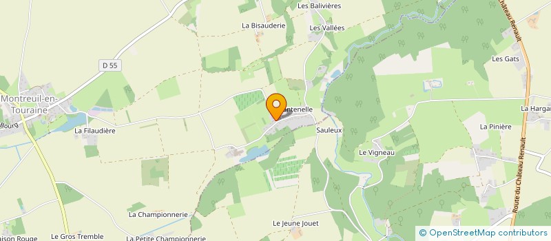 localisation de l'entreprise MADAME HELENE BAUDET à SAINT-OUEN-LES-VIGNES