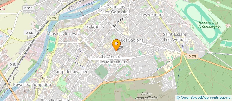 localisation de l'entreprise MADAME HELENE BAUDOULT D HAUTEFEUILLE à COMPIEGNE