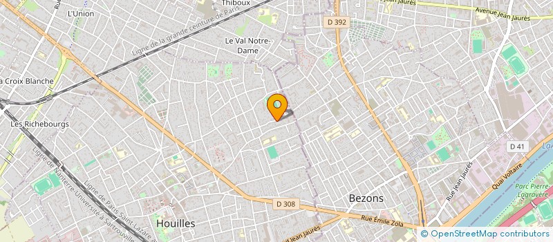 localisation de l'entreprise MADAME HELENE BENETREAU  HOUILLES