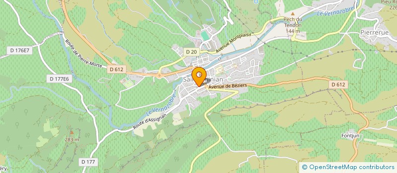 localisation de l'entreprise MADAME HELENE BERNER  SAINT-CHINIAN