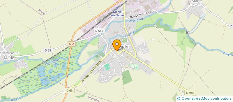 localisation de l'entreprise MADAME HELENE BEVIERE  TAVAUX-ET-PONTSERICOURT