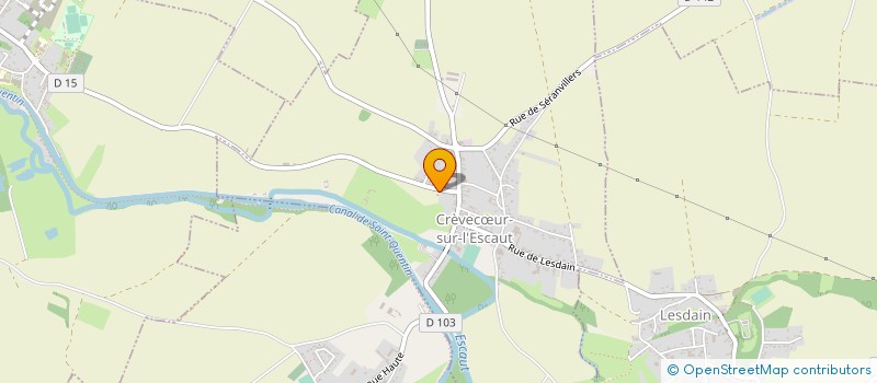 localisation de l'entreprise MADAME HELENE BIDAN  CREVECUR-SUR-L'ESCAUT