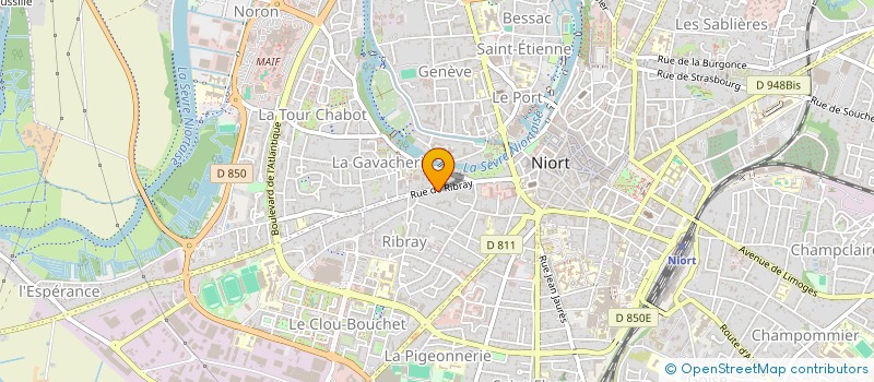 localisation de l'entreprise MADAME HELENE BILLAUD à NIORT
