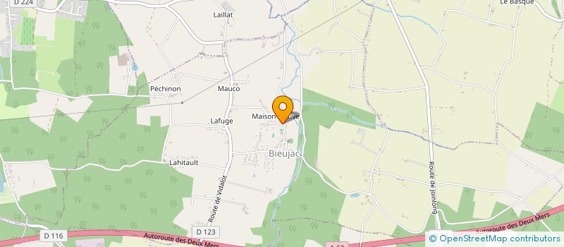 localisation de l'entreprise MADAME HELENE BILLET  BIEUJAC