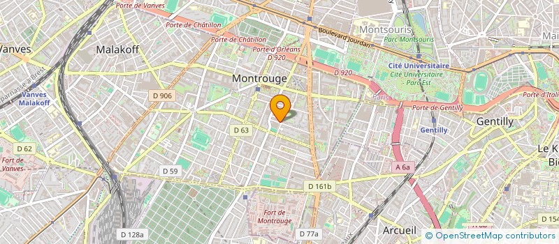 localisation de l'entreprise MADAME HELENE BOCQUET  MONTROUGE