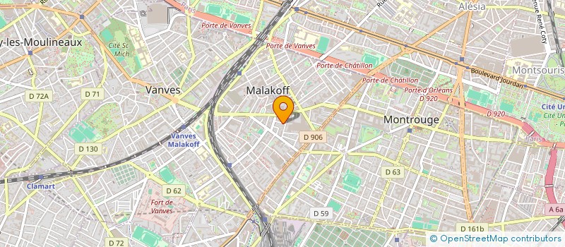 localisation de l'entreprise MADAME HELENE BONDUELLE  MALAKOFF