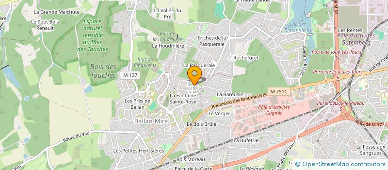 localisation de l'entreprise MADAME HELENE BOUGRIER  BALLAN-MIRE