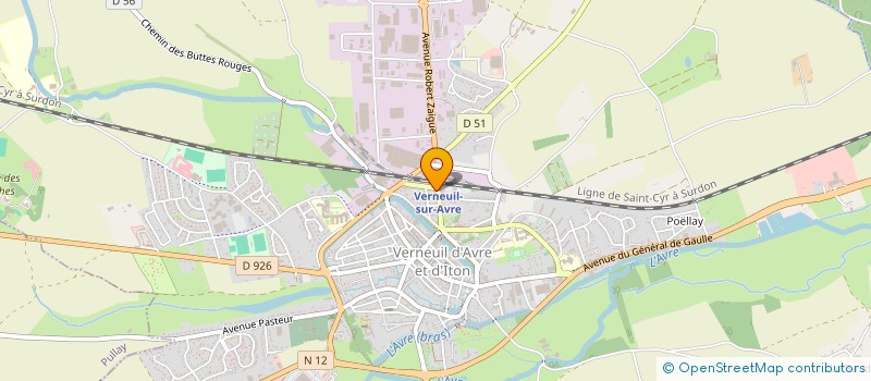 localisation de l'entreprise MADAME HELENE BOURGOIN  VERNEUIL D'AVRE ET D'ITON