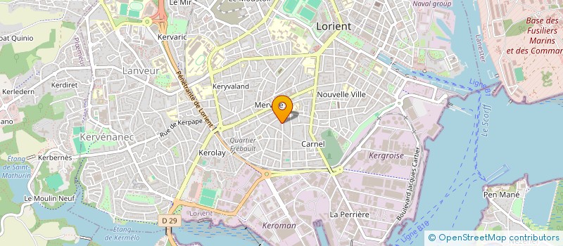 localisation de l'entreprise MADAME HELENE BOURIC  LORIENT