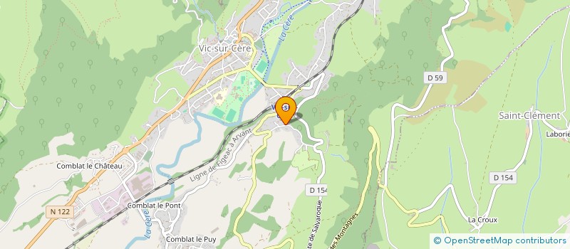 localisation de l'entreprise MADAME HELENE BOUSQUET à VIC-SUR-CERE