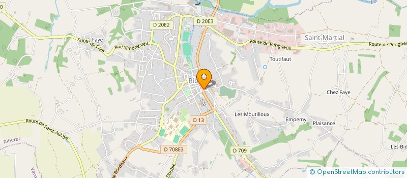 localisation de l'entreprise MADAME HELENE BOUTON  RIBERAC