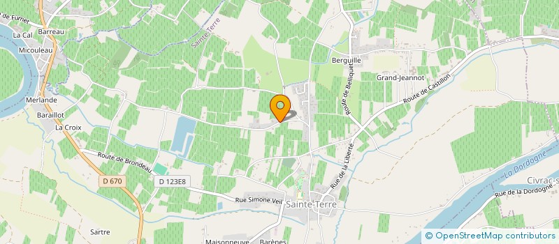 localisation de l'entreprise MADAME HELENE BOUYER  SAINTE-TERRE