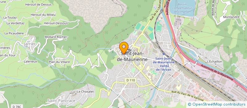 localisation de l'entreprise MADAME HELENE BOZON  SAINT-JEAN-DE-MAURIENNE