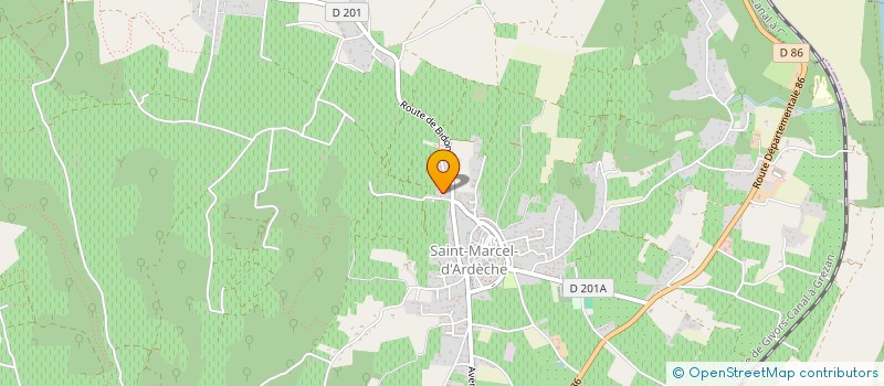 localisation de l'entreprise MADAME HELENE BROUSSE  SAINT-MARCEL-D'ARDECHE